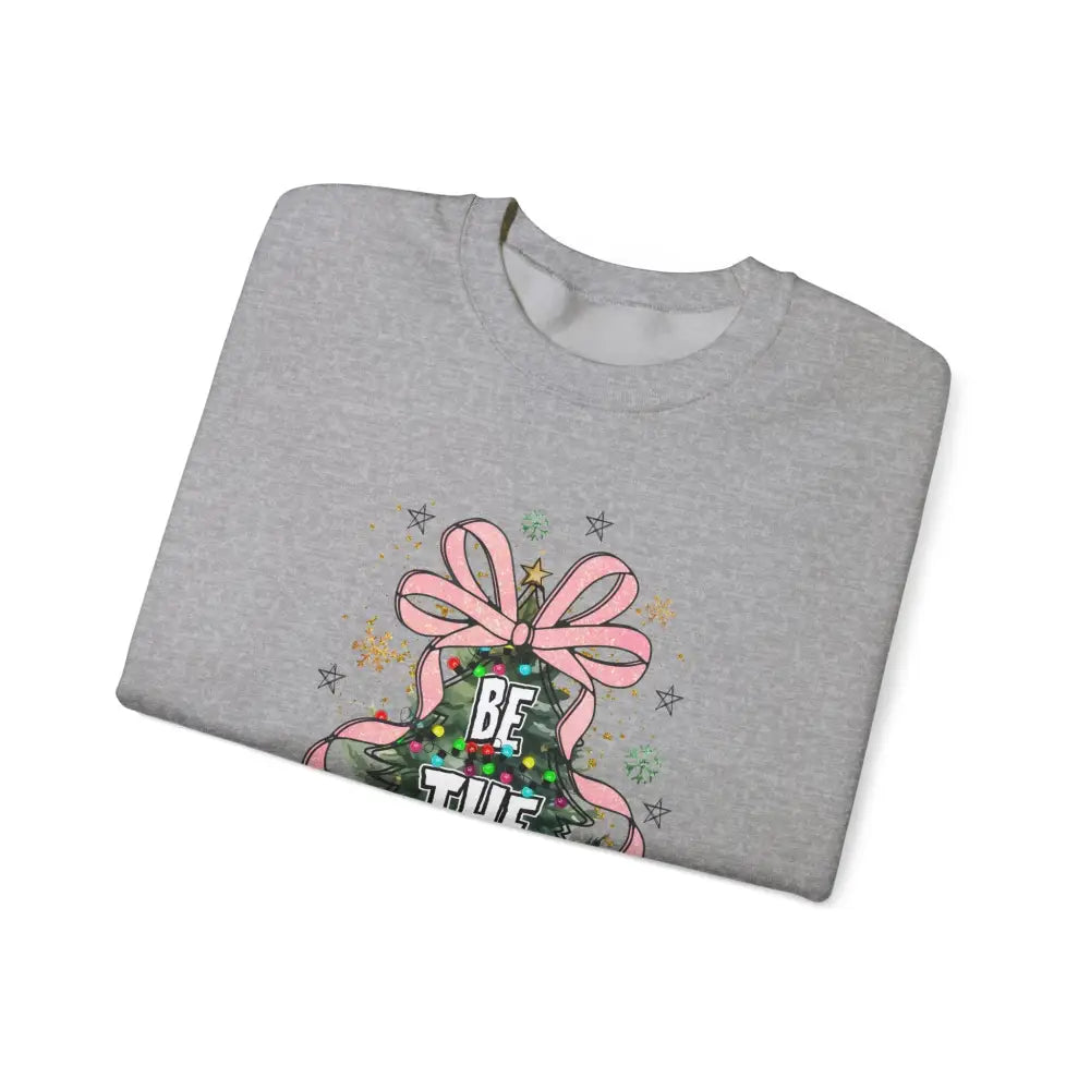 Be The Light Christmas Tree Crewneck Sweatshirt - Sweatshirt