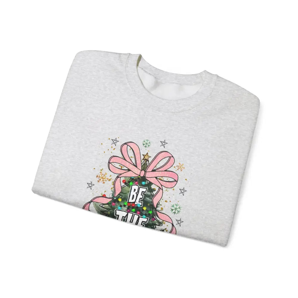 Be The Light Christmas Tree Crewneck Sweatshirt - Sweatshirt