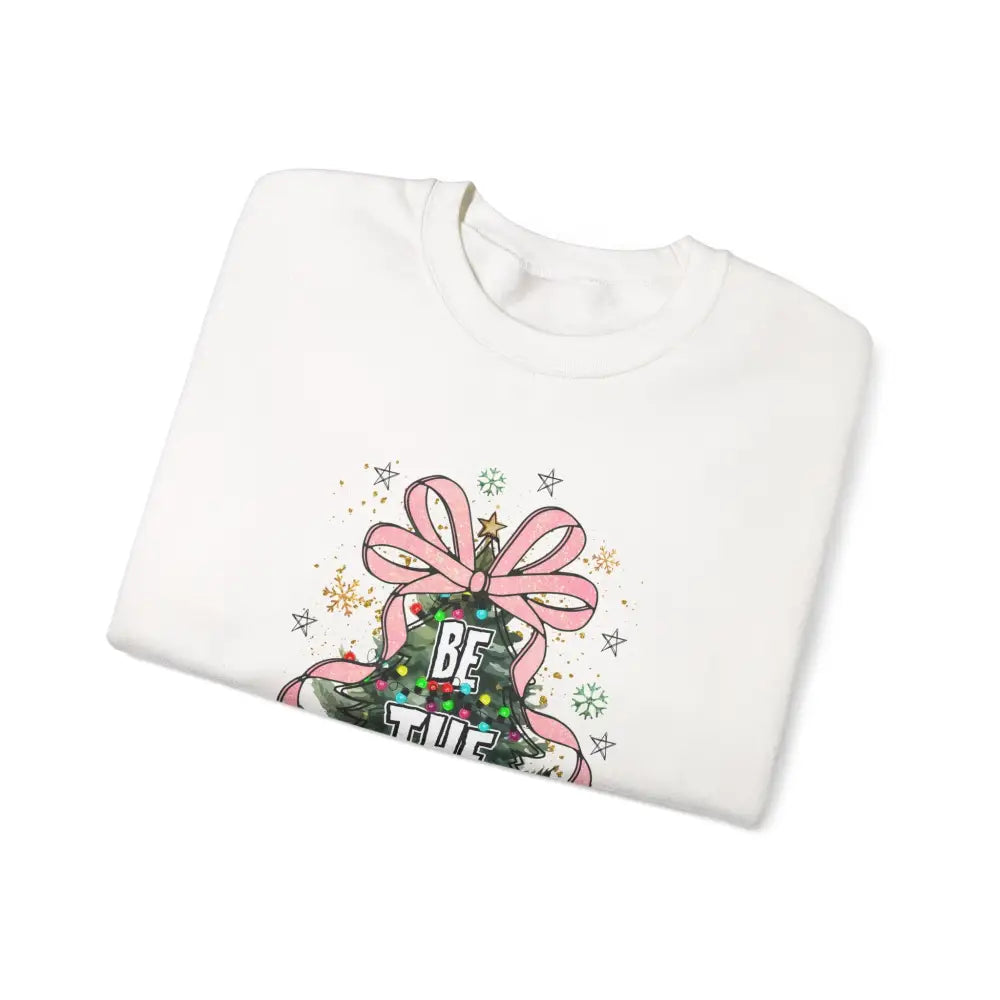 Be The Light Christmas Tree Crewneck Sweatshirt - Sweatshirt