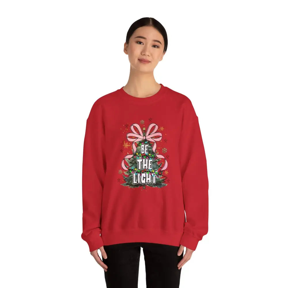 Be The Light Christmas Tree Crewneck Sweatshirt - Sweatshirt