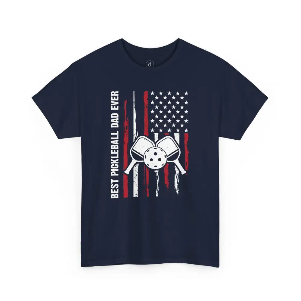 Best Pickleball Dad Ever Tee - Navy / S - T-Shirt