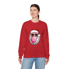 Bubble Gum Santa Heart Glasses Crewneck Sweatshirt - Sweatshirt