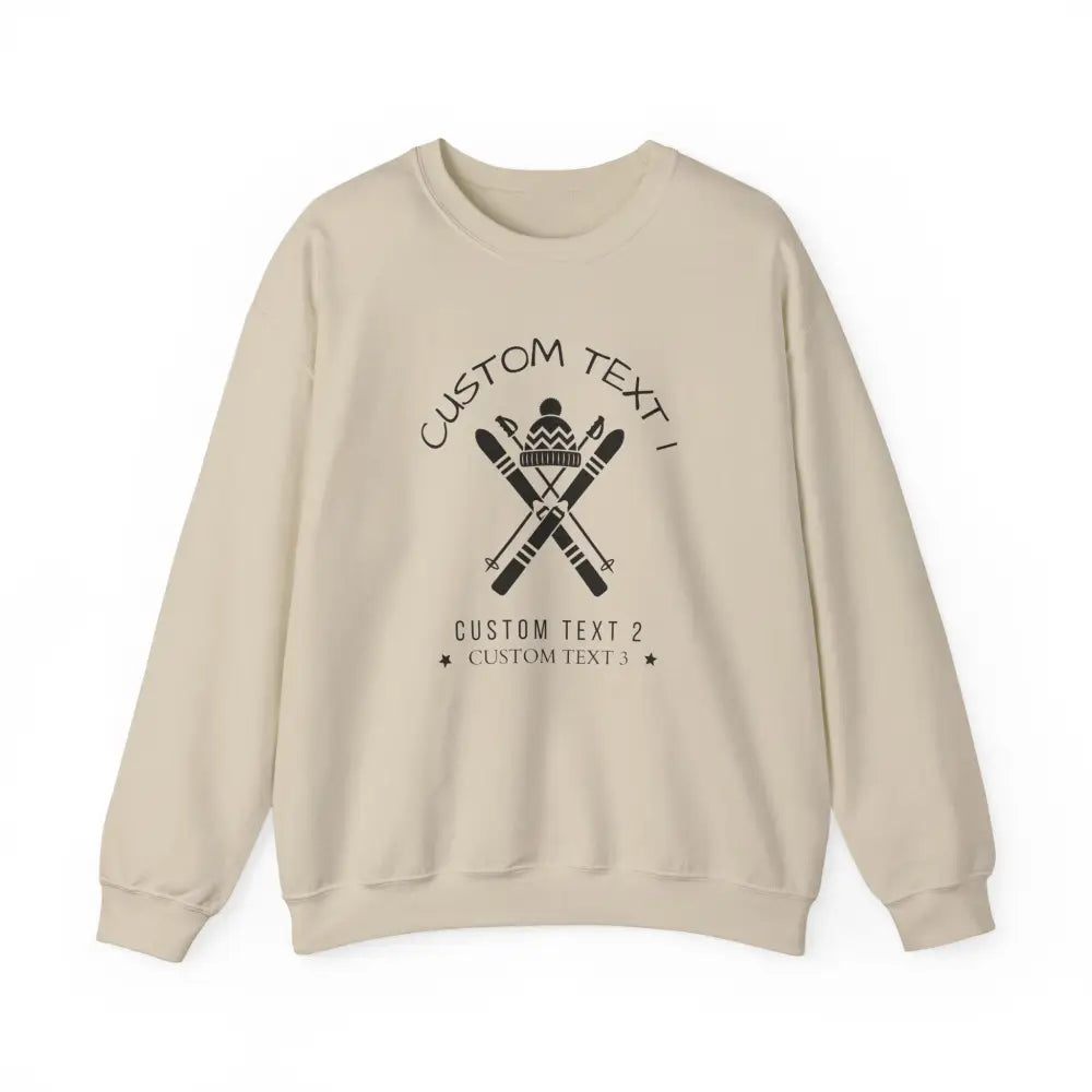 Custom Family Ski Trip X Sweatshirt - Sand / S - Sweatshirt