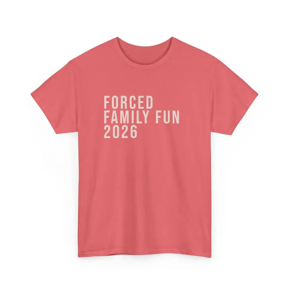 Custom Forced Family Fun Tee - Coral Silk / S - T-Shirt