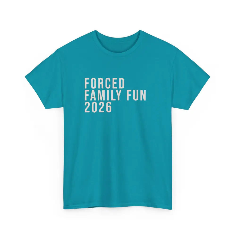Custom Forced Family Fun Tee - Tropical Blue / S - T-Shirt