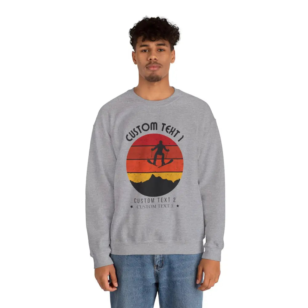 Custom Vintage Alpine Sunset Sweatshirt - Sweatshirt
