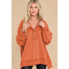 Exposed Seam Long Sleeve Sweatshirt - Sweatshirt