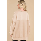 Exposed Seam Long Sleeve Sweatshirt - Sweatshirt