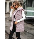 Full Size Button Down Collared Neck Vest