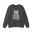 Glitter Christmas Tree Crewneck Sweatshirt - Dark Heather / S - Sweatshirt