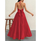 Halter Neck Tiered Maxi Dress - danirou Halter Neck Tiered Maxi Dress - danirou