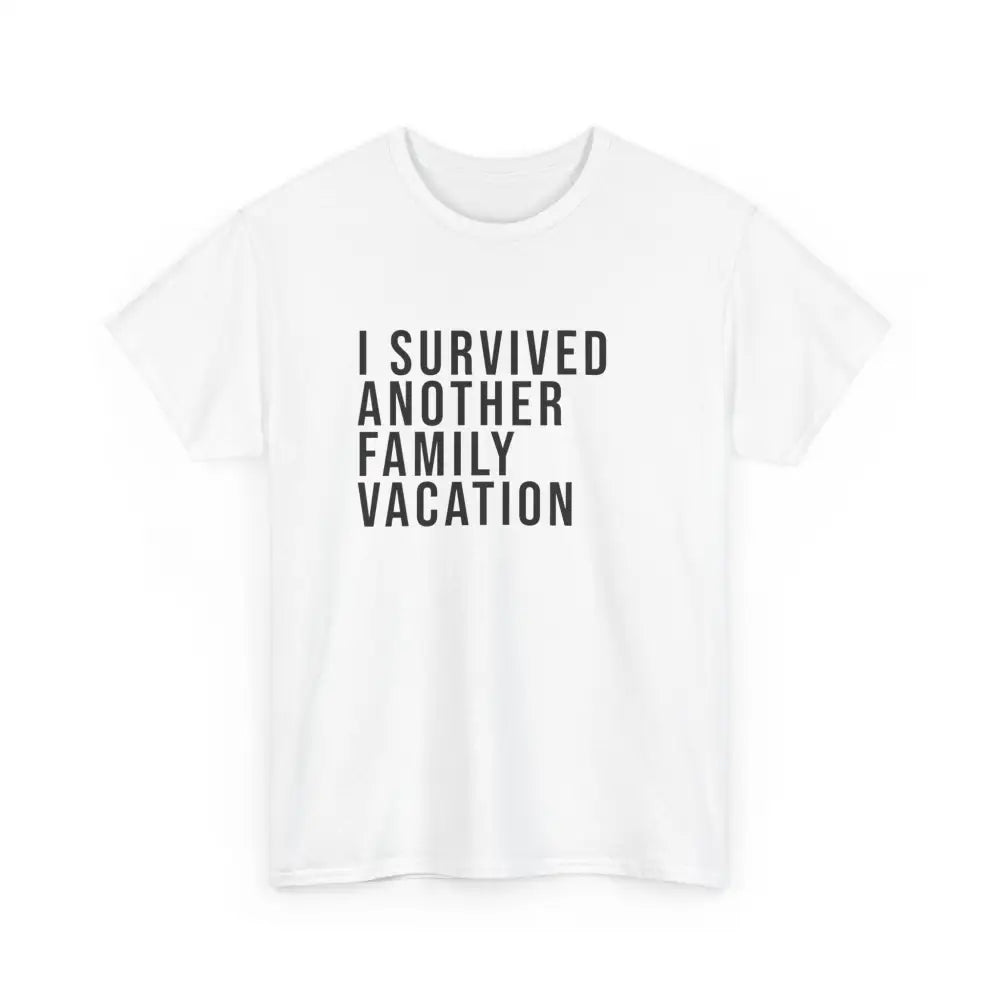 I Survived Vacation Tee - White / S - T-Shirt