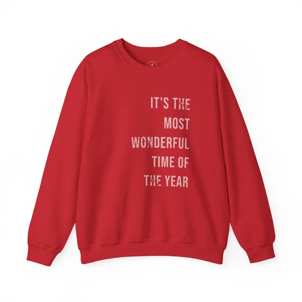 It’s the Most Wonderful Time of the Year Christmas Sweatshirt - Red / S - Sweatshirt