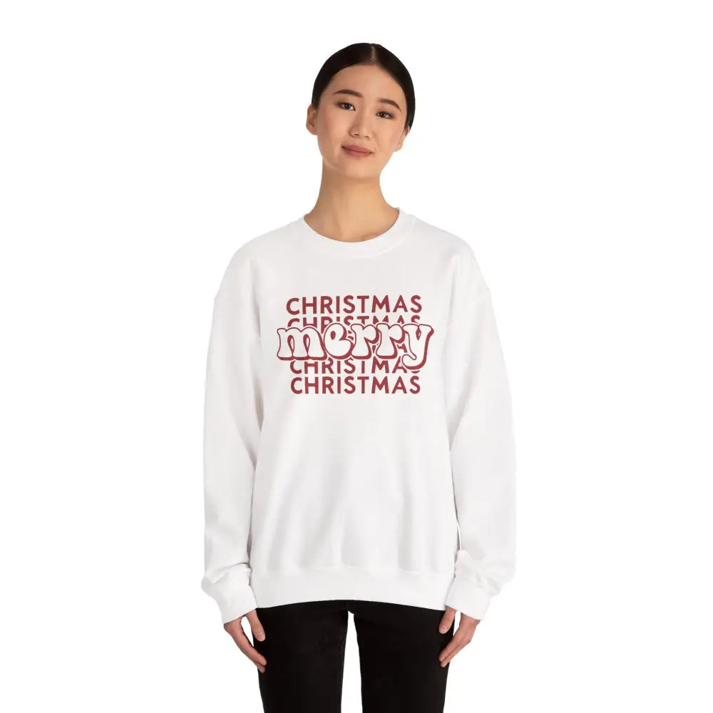 Merry Christmas Mirror Crewneck Sweatshirt - Sweatshirt