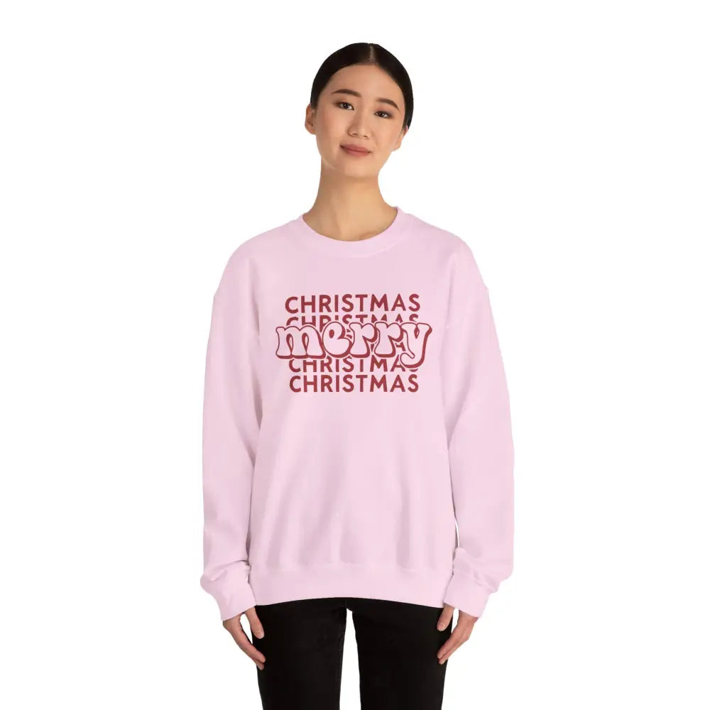 Merry Christmas Mirror Crewneck Sweatshirt - Sweatshirt