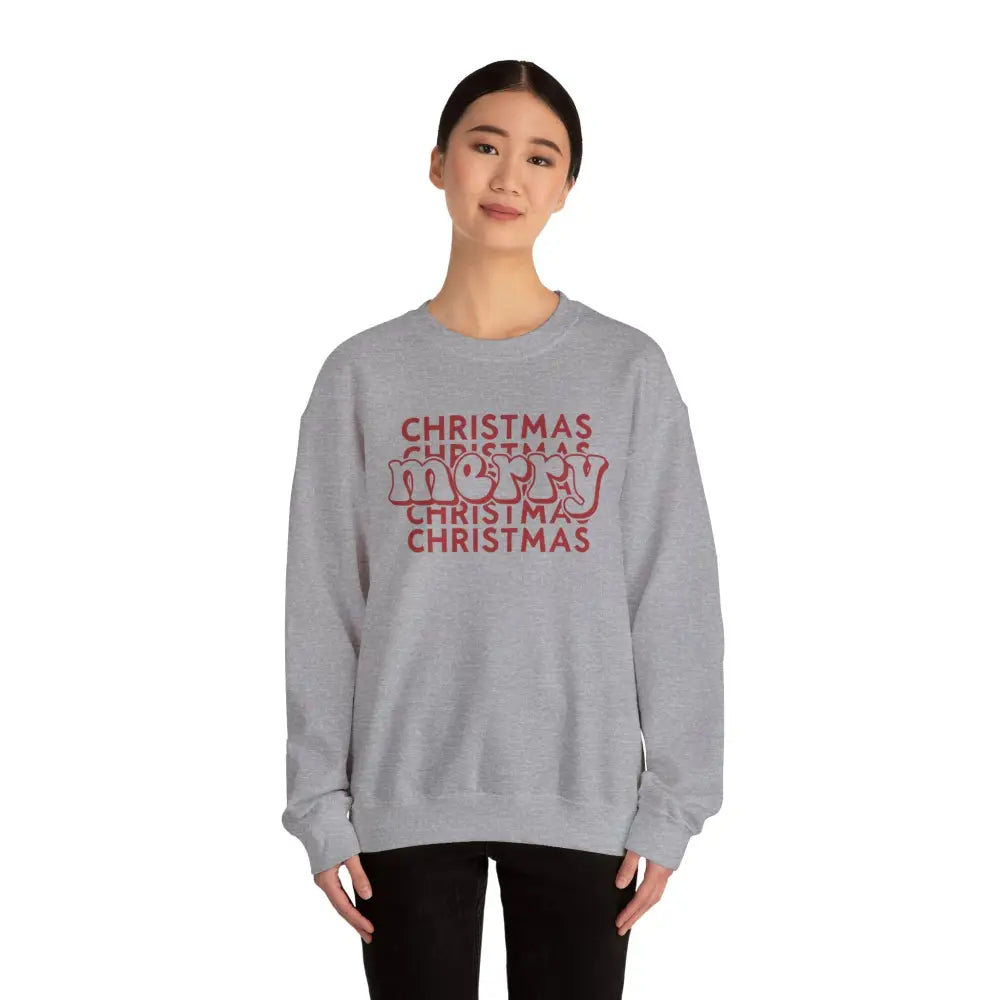 Merry Christmas Mirror Crewneck Sweatshirt - Sweatshirt