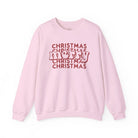 Merry Christmas Mirror Crewneck Sweatshirt - S / Light Pink - Sweatshirt