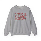 Merry Christmas Mirror Crewneck Sweatshirt - S / Sport Grey - Sweatshirt