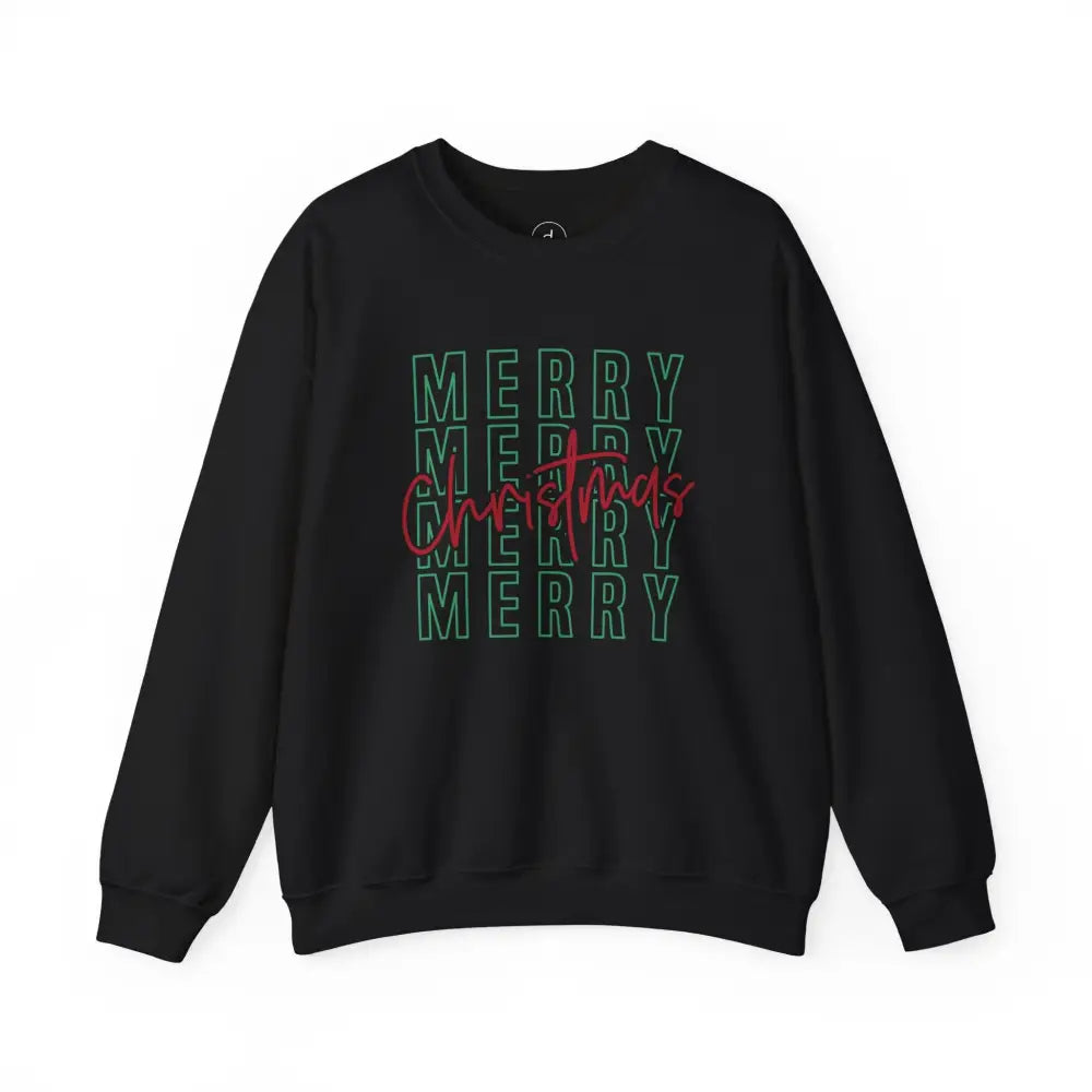 Merry Merry Christmas Sweatshirt - Black / S - Sweatshirt