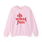 Oh What Fun Christmas Sweatshirt - Light Pink / S - Sweatshirt