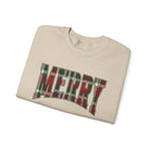 Plaid Varsity Merry Christmas Sweatshirt - Sweatshirt