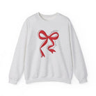 Red Bow Merry Christmas Sweatshirt - Ash / S - Sweatshirt