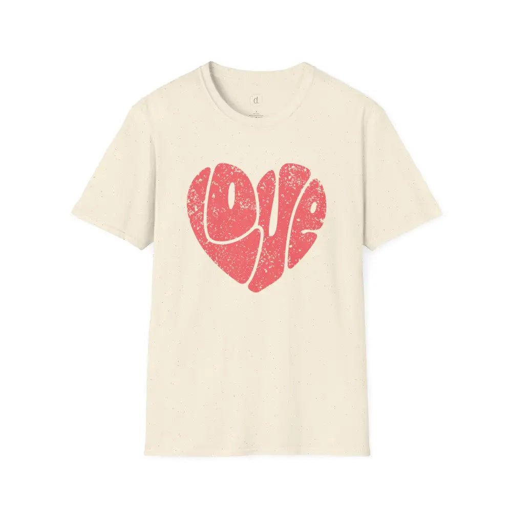 Retro Love Softstyle T-Shirt - Natural / S - T-Shirt
