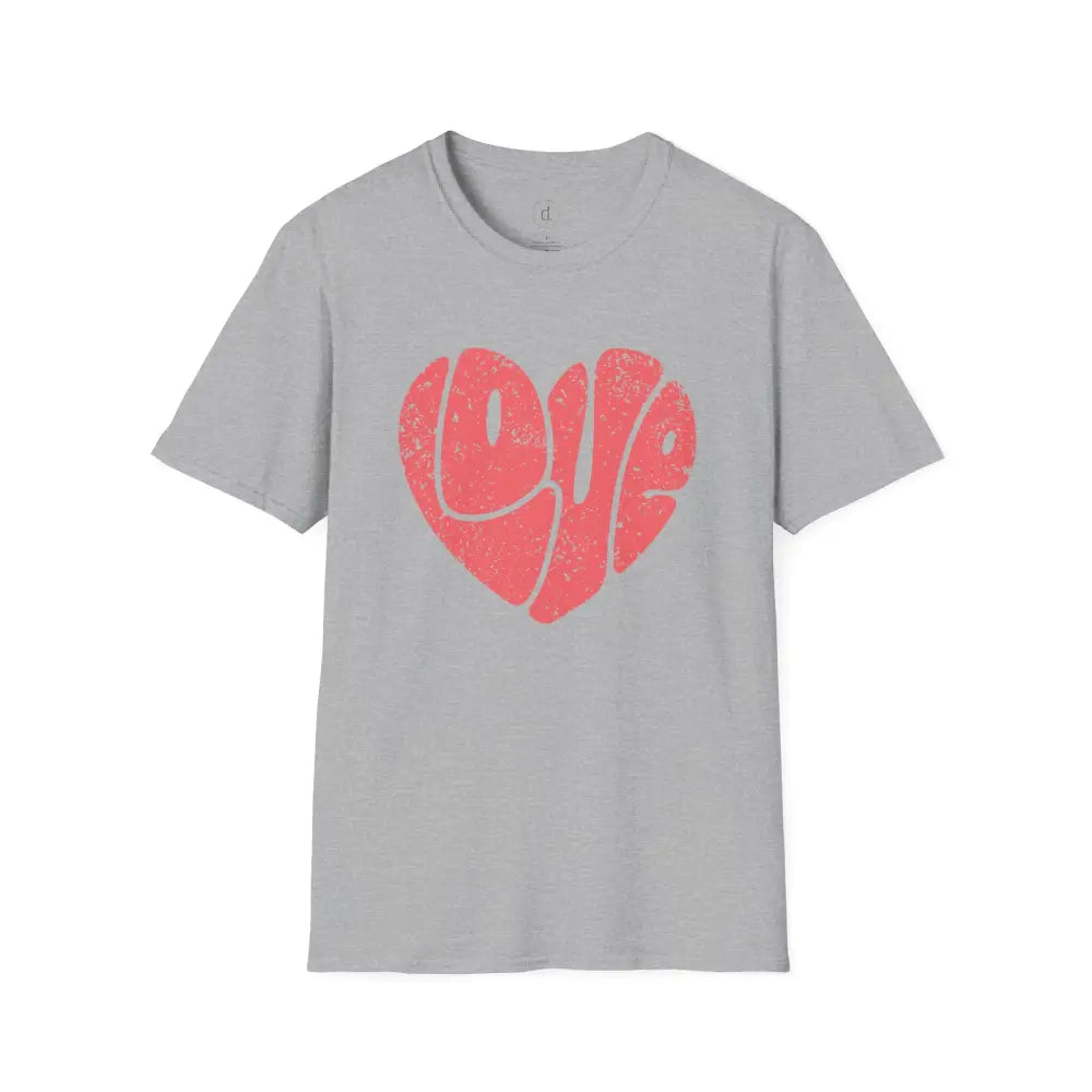 Retro Love Softstyle T-Shirt - Sport Grey / S - T-Shirt