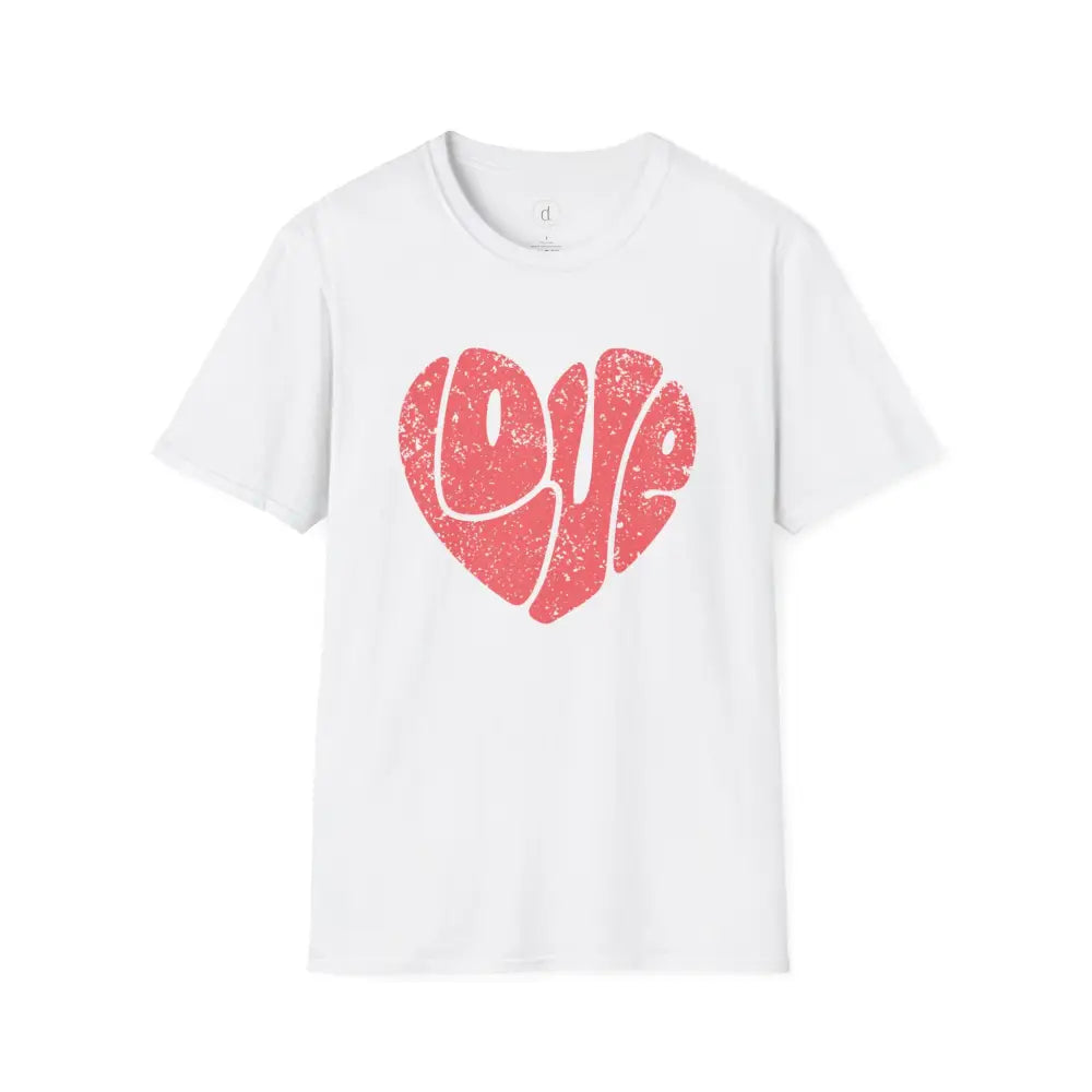 Retro Love Softstyle T-Shirt - White / S - T-Shirt