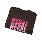 Retro Pink Merry Christmas Sweatshirt - Sweatshirt