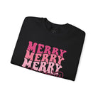 Retro Pink Merry Christmas Sweatshirt - Sweatshirt