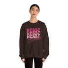 Retro Pink Merry Christmas Sweatshirt - Sweatshirt