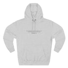 Saved and Redeemed Three-Panel Fleece Hoodie - S / Heather Grey - Hoodie