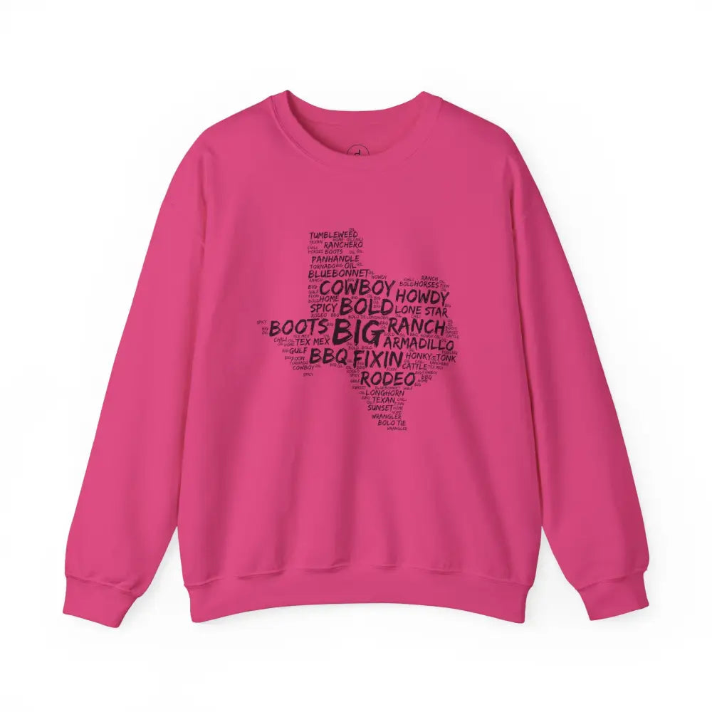Texas Cloud Crewneck Sweatshirt - Heliconia / S - Sweatshirt