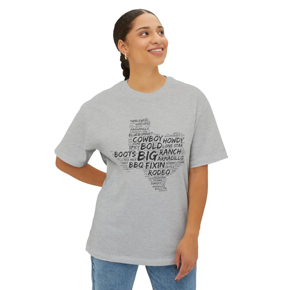 Texas Cloud Oversized Boxy Tee - T-Shirt