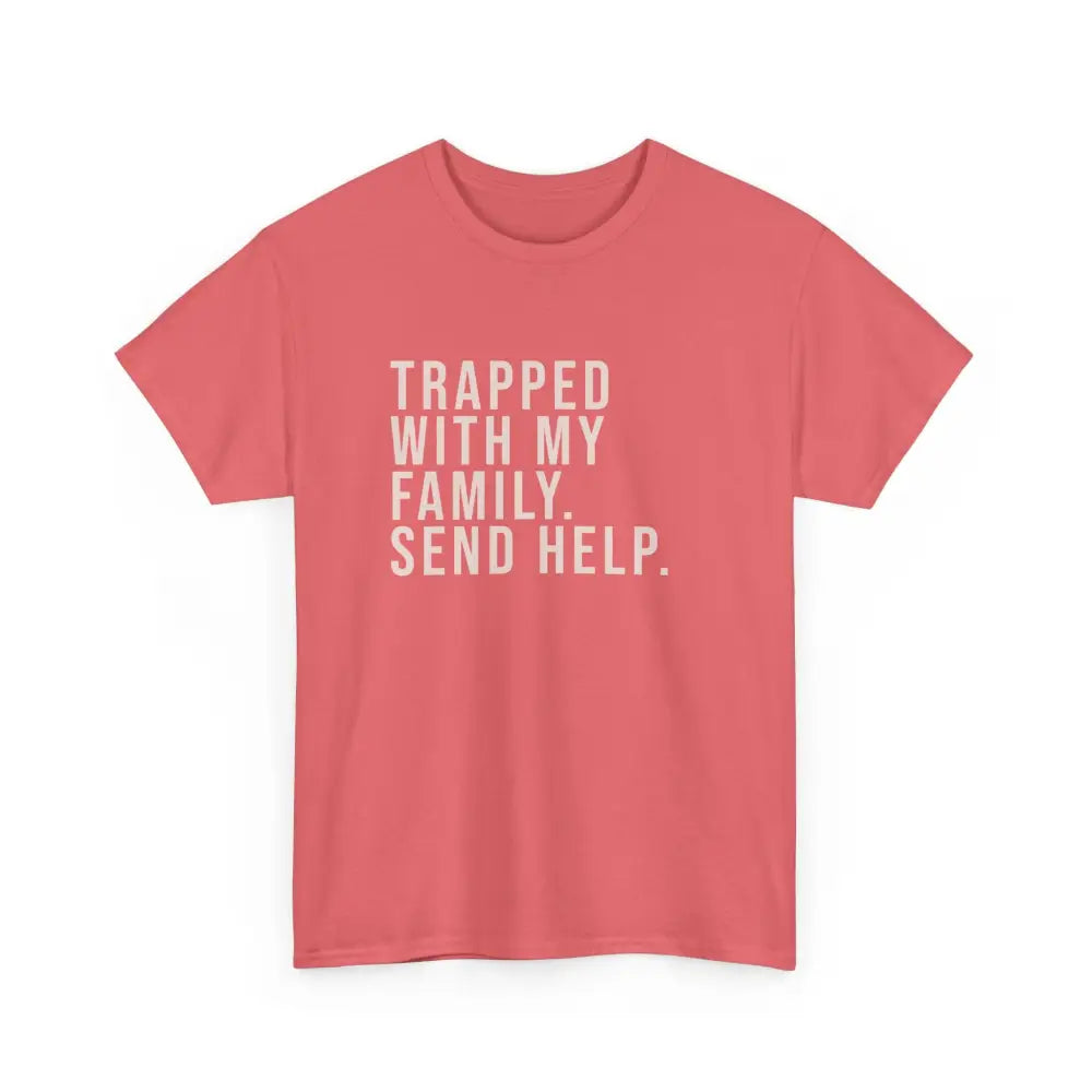 Trapped with Family Tee - Coral Silk / S - T-Shirt