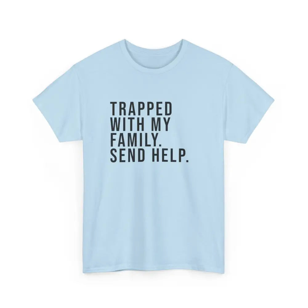 Trapped with Family Tee - Light Blue / S - T-Shirt