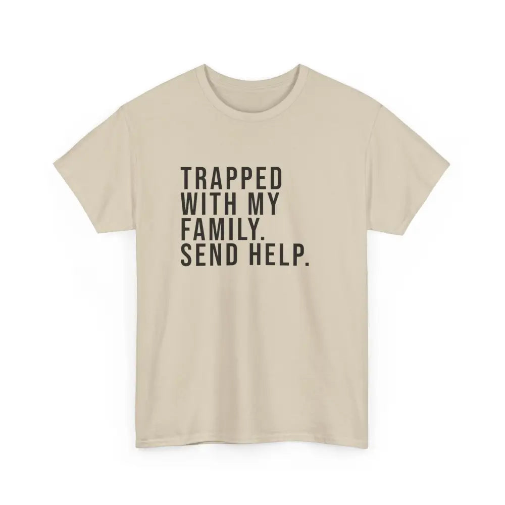 Trapped with Family Tee - Sand / S - T-Shirt