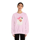 Vintage Pink Santa Crewneck Sweatshirt - Sweatshirt