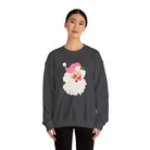 Vintage Pink Santa Crewneck Sweatshirt - Sweatshirt